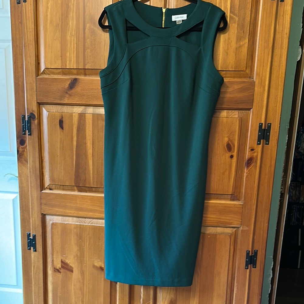 Calvin Klein Teal Sleeveless Dress 14
